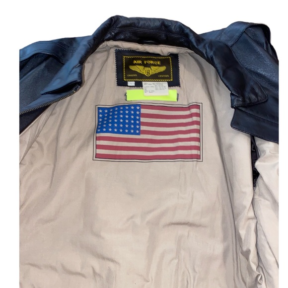 Leather Air Force Landing Bomber Jacket Size: Large - Picture 2 of 14